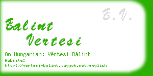 balint vertesi business card